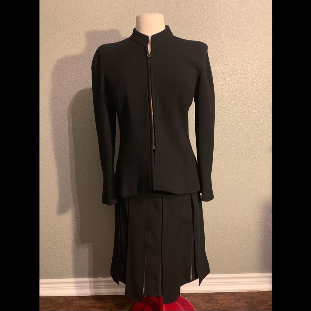Chanel Zip Up Blazer and Skirt